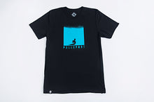 Load image into Gallery viewer, PULLSPORT SLALOM TEE - BLACK &amp; BLUE Slalom Waterski Watersport Apparel
