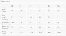 Load image into Gallery viewer, PullSport Tee Shirt Sizing Chart
